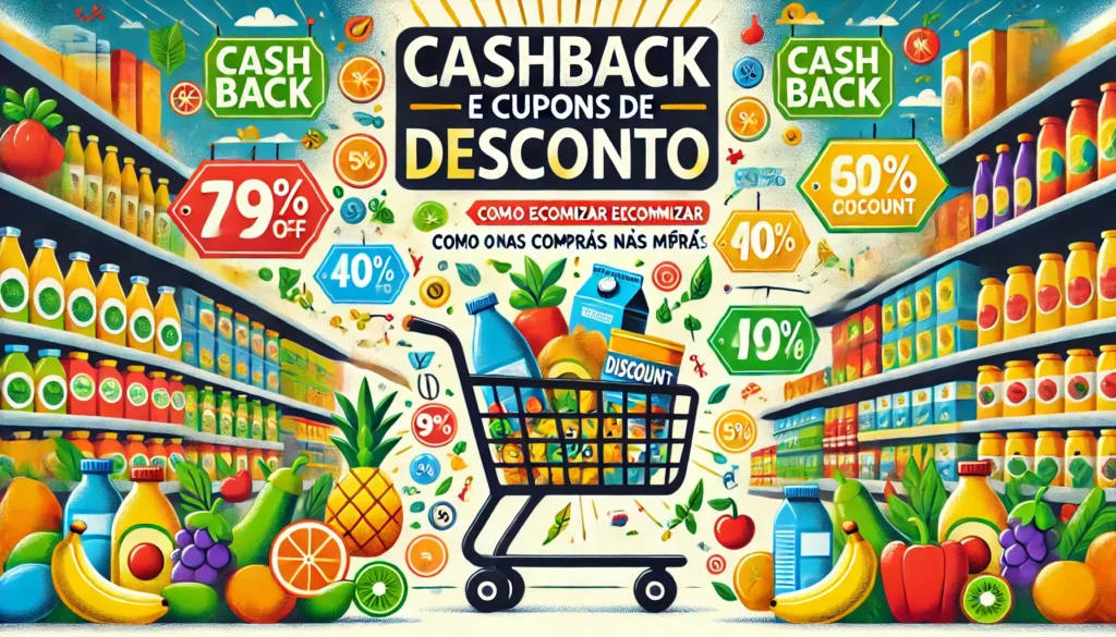 Cashback e cupons de desconto no mercado de alimentos: Como economizar nas compras do mês